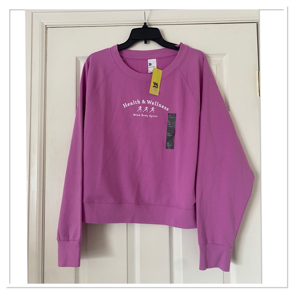 Women’s French Terry Crewneck Sweatshirt All In Motion NWT - Picture 2 of 5
